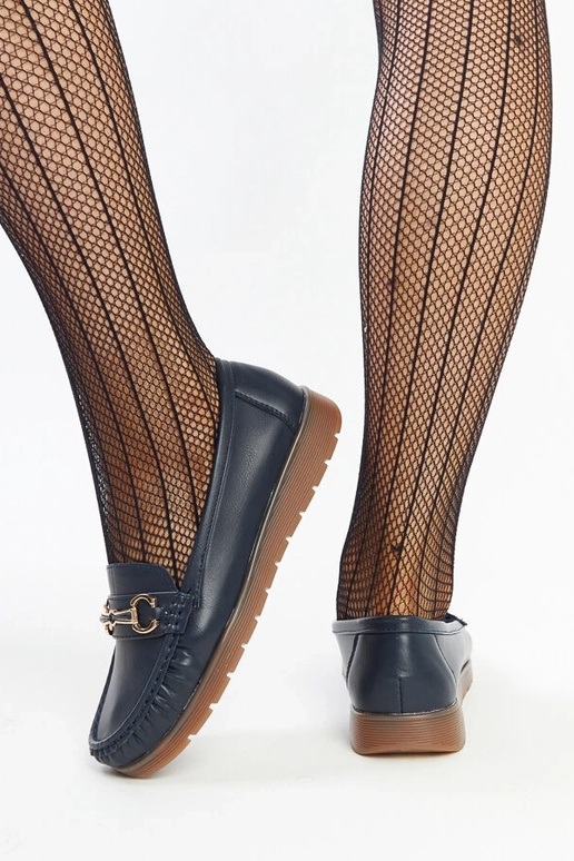 Mocassini con fibbia Anisah blu navy