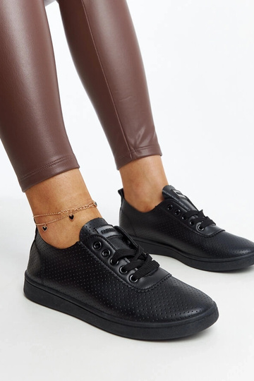 Sneakers in ecopelle nera Yusra