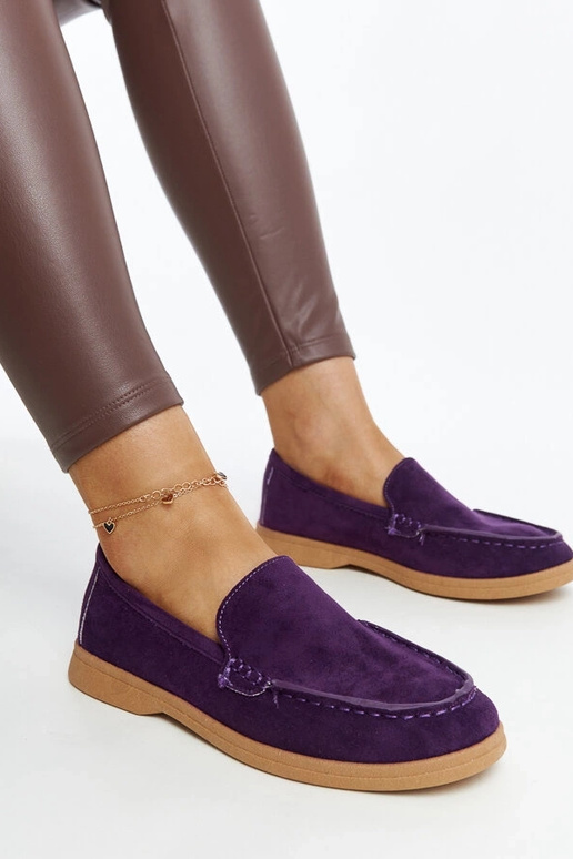 Scarpe Rumay in pelle scamosciata viola