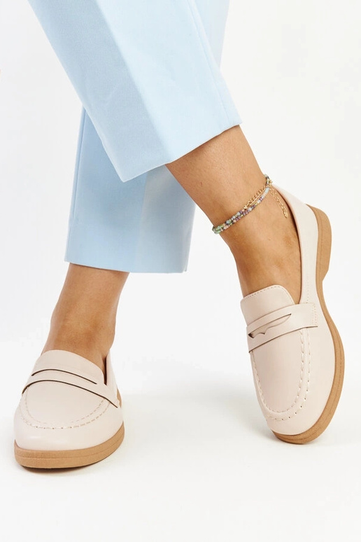 Mocassini classici beige chiaro Nawrah