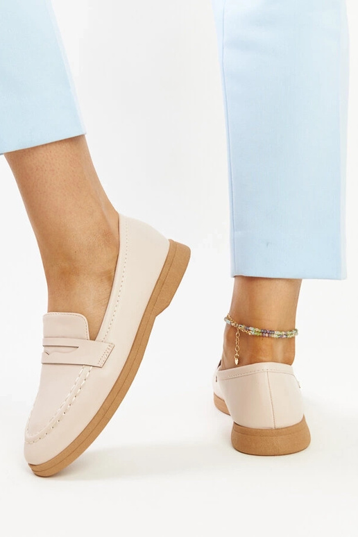 Mocassini classici beige chiaro Nawrah