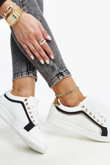 Sneakers con plateau Amal nere e bianche
