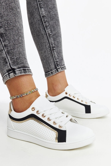 Sneakers con plateau Amal nere e bianche 2