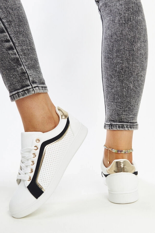 Sneakers con plateau Amal nere e bianche