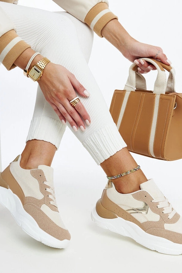 Sneakers Nereida con plateau marrone