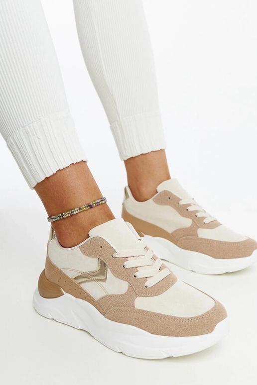 Sneakers Nereida con plateau marrone