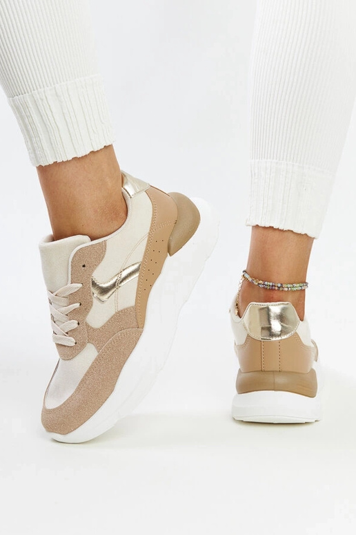 Sneakers Nereida con plateau marrone