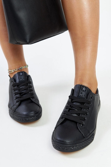 Sneakers in ecopelle nera Luz 2