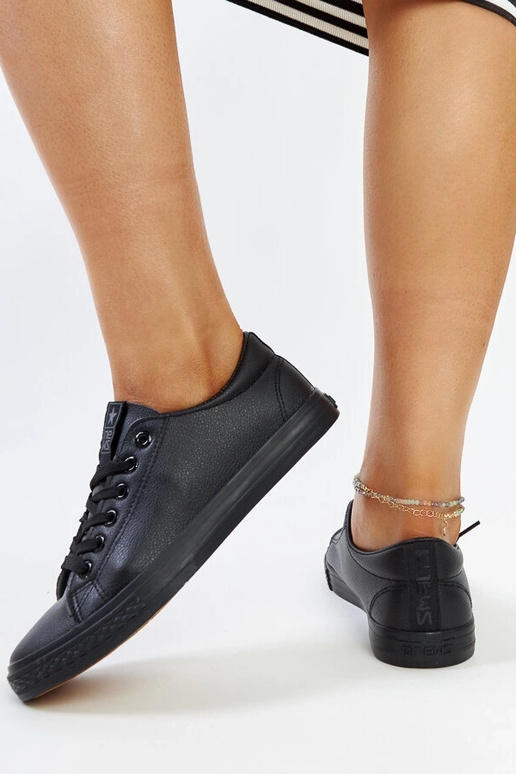 Sneakers in ecopelle nera Luz