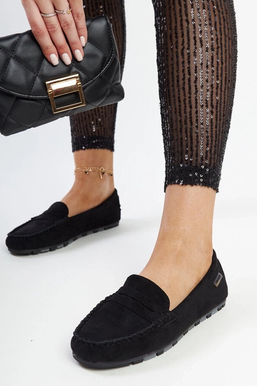 Mokasini in camoscio nero Nafisah