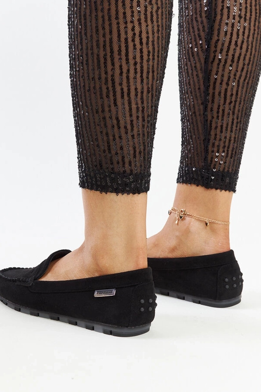 Mokasini in camoscio nero Nafisah