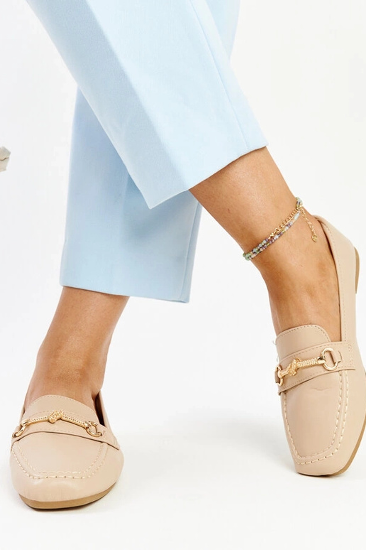 Mocassini decorativi beige Docherty
