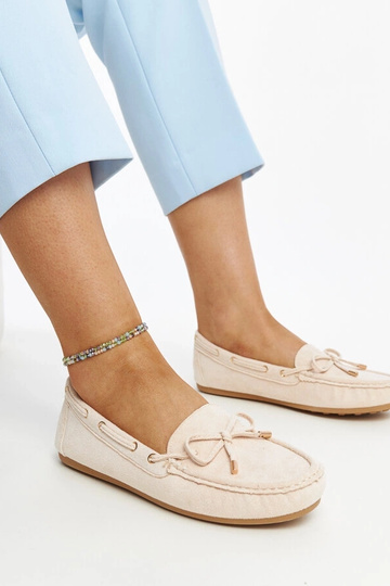 Mocassini Aneesa in pelle scamosciata beige chiaro