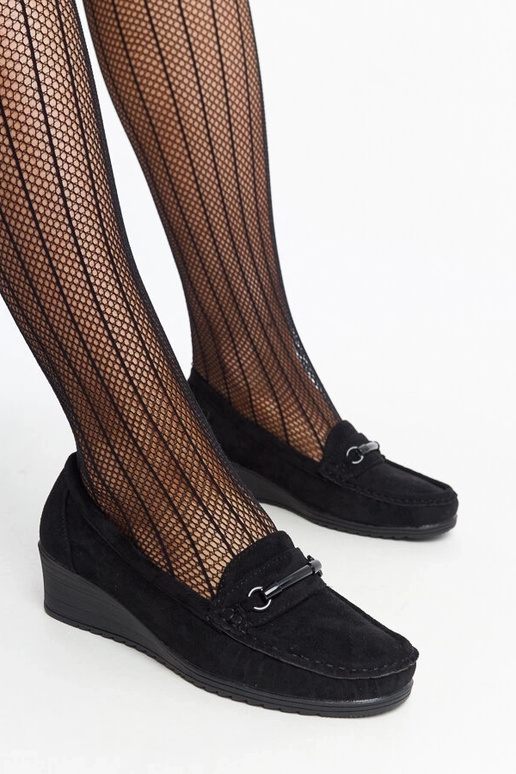 Mocassini con zeppa neri di Amel