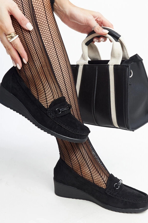 Mocassini con zeppa neri di Amel