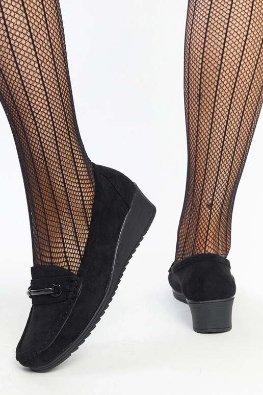 Mocassini con zeppa neri di Amel