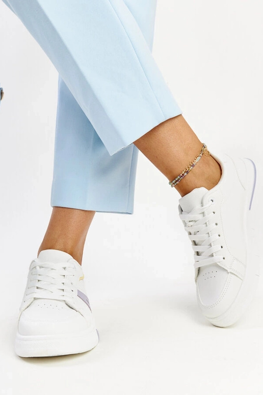 Sneakers bianche con colore Zorica