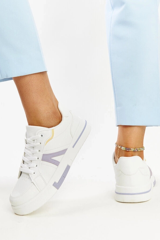 Sneakers bianche con colore Zorica