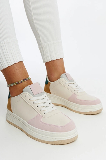 Sneakers con plateau Cvita pastello 2
