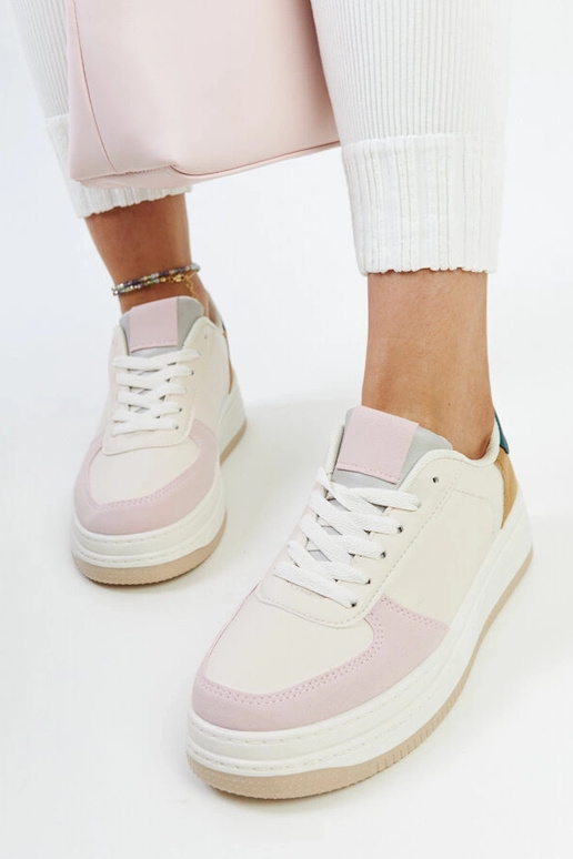 Sneakers con plateau Cvita pastello