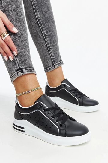 Sneakers nere traforate con glitter Zorka