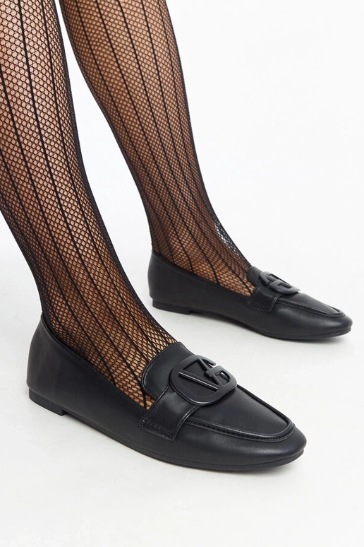 Mocassini con fibbia Delgi neri