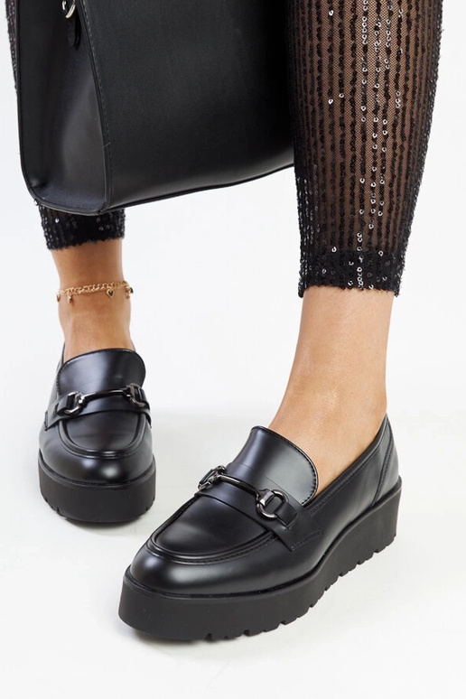 Mocassini con zeppa Oili neri