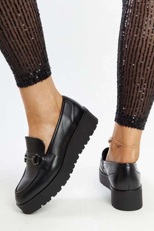 Mocassini con zeppa Oili neri