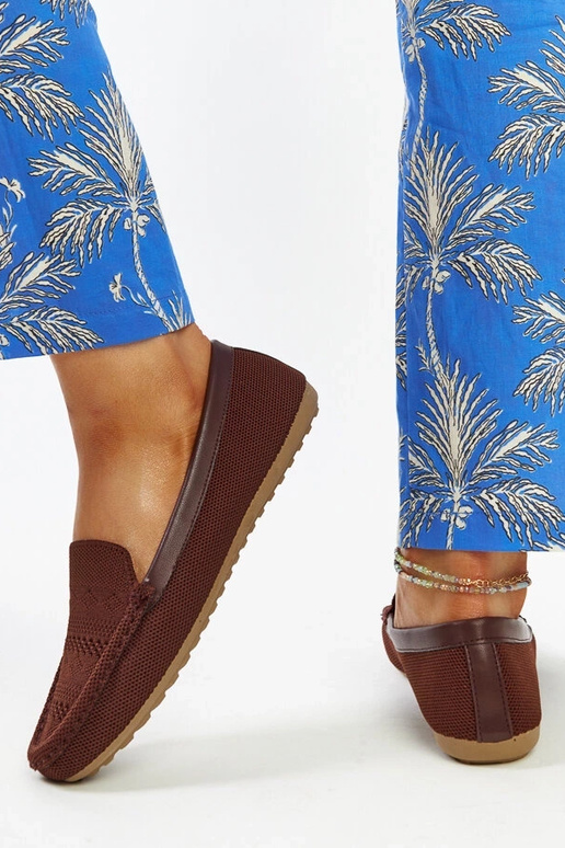 Mocassini in tessuto Fiammetta marrone