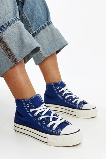 Sneakers alte blu con suola spessa Bagy