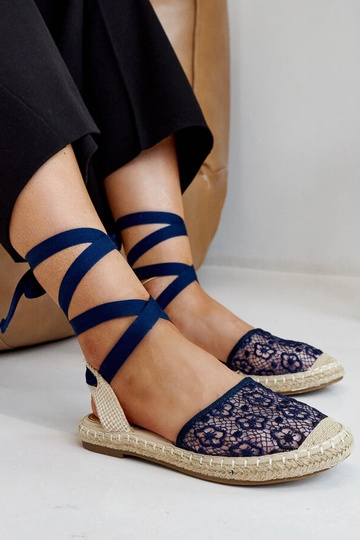 Espadrillas Teha Navy Lace...