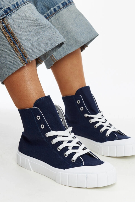 Sneakers alte blu navy Vinka