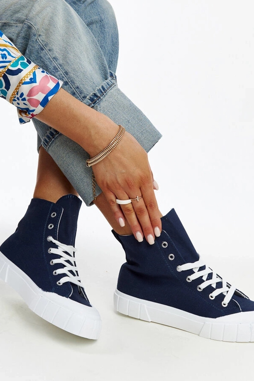 Sneakers alte blu navy Vinka