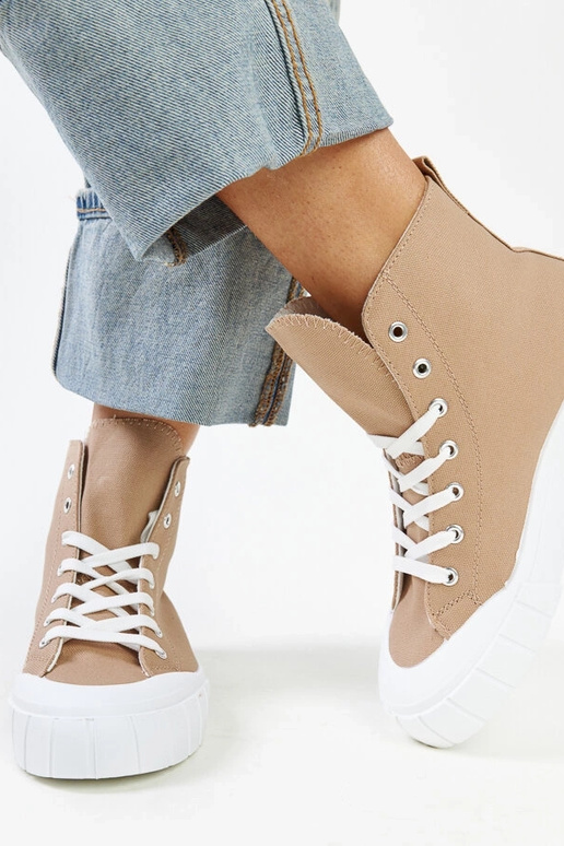 Sneakers alte marroni Vinka