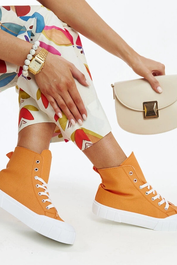 Sneakers alte arancioni Vinka