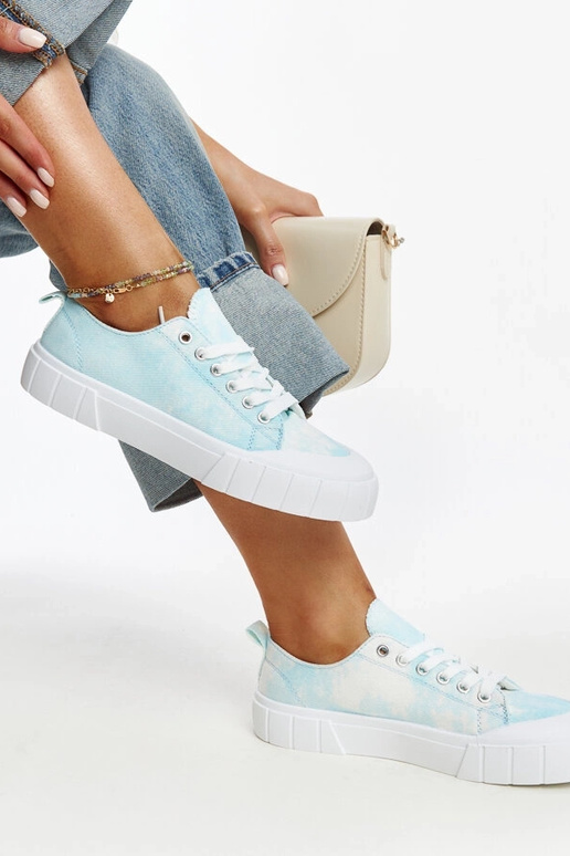 Sneakers in tessuto blu Jerina