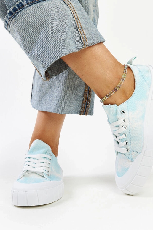 Sneakers in tessuto blu Jerina