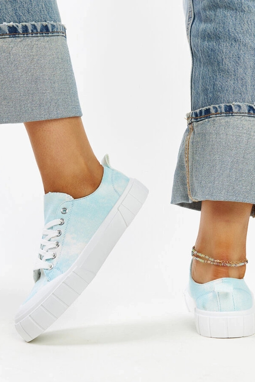 Sneakers in tessuto blu Jerina