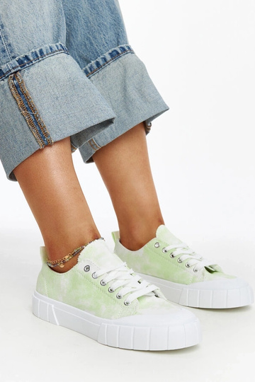 Sneakers in tessuto verde...