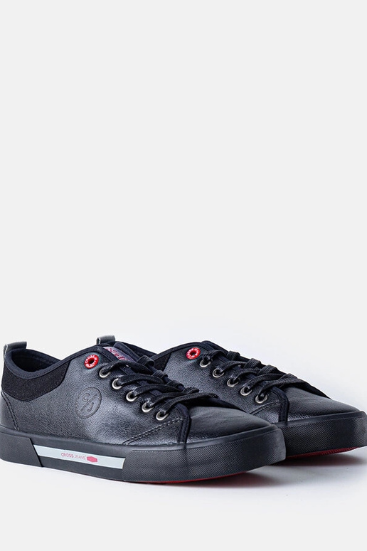 Sneakers da uomo nere in ecopelle...