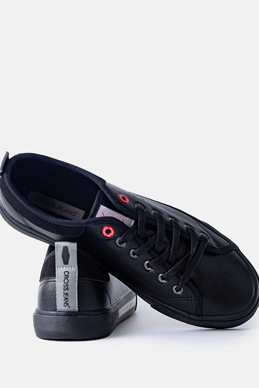 Sneakers da uomo nere in ecopelle...