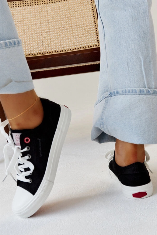 Sneakers da donna in tessuto nero...