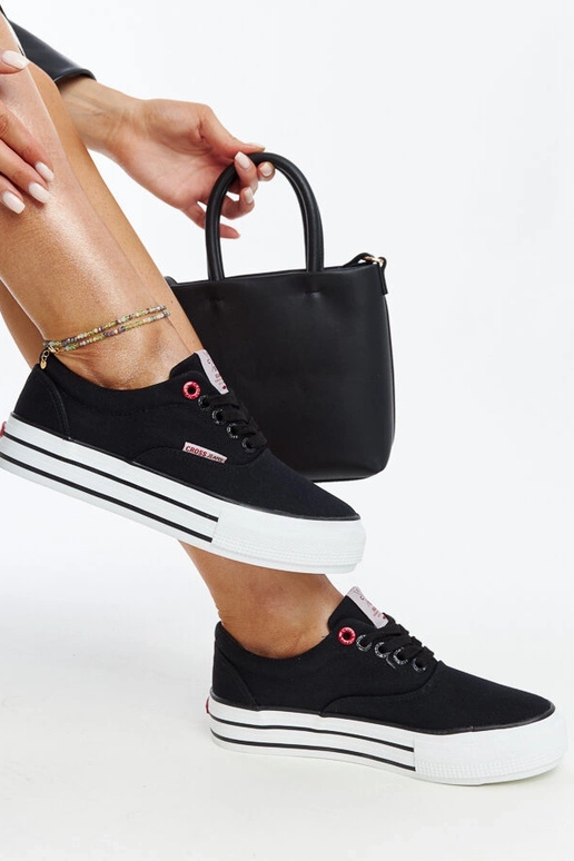 Sneakers da donna nere con suola...
