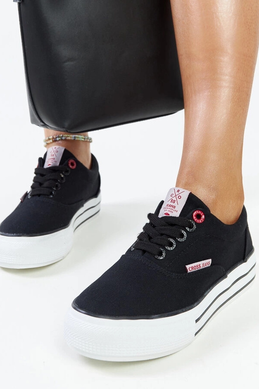 Sneakers da donna nere con suola...