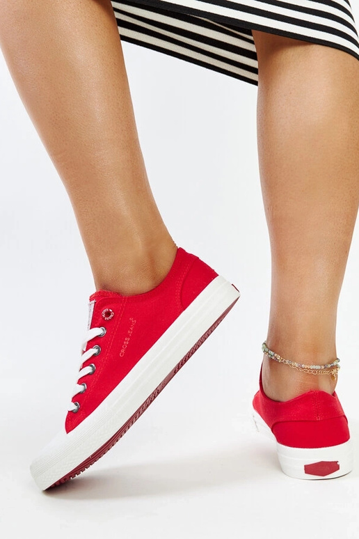 Sneakers da donna rosse CROSS JEANS
