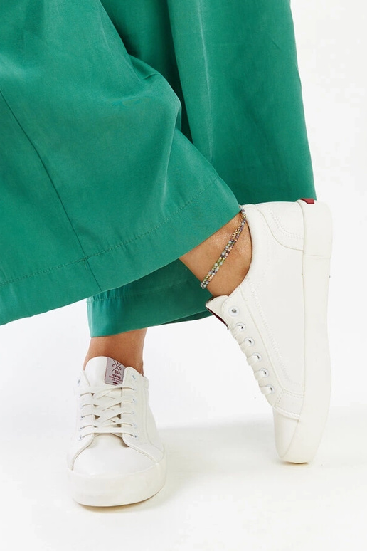 Sneakers donna ecopelle bianche CROSS...