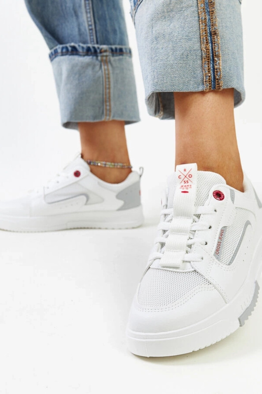 Sneakers da donna bianche CROSS JEANS