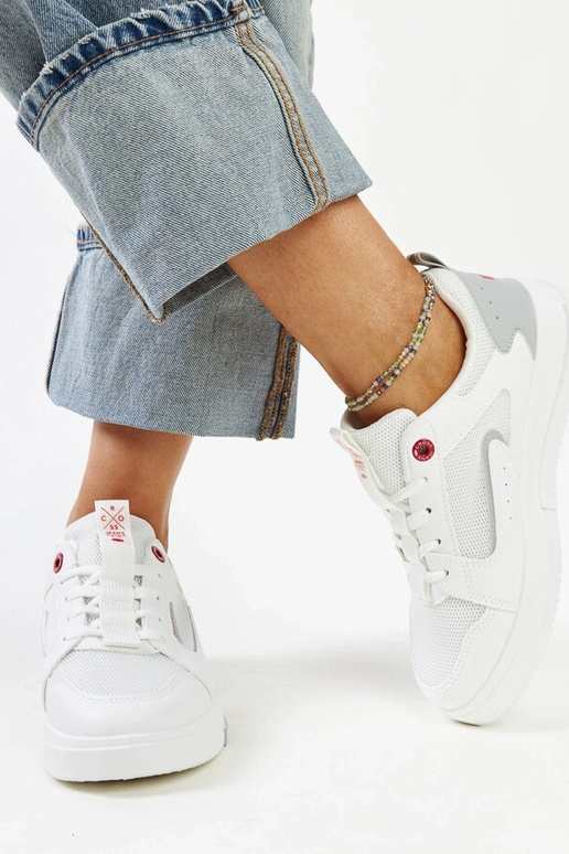 Sneakers da donna bianche CROSS JEANS