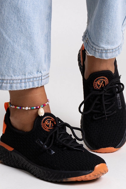 Sneakers in tessuto nero da donna...