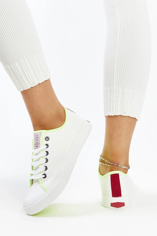 Sneakers da donna bianche con colore...